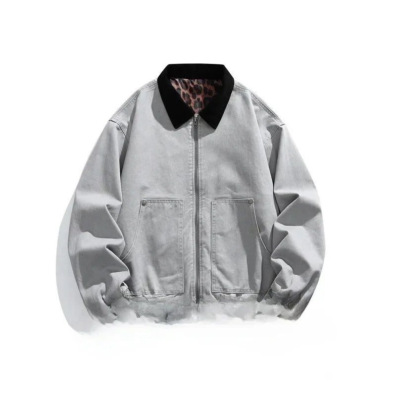 Men’s Vintage Denim Jacket Spring Autumn