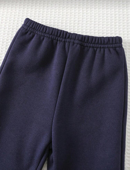 Cozy Pixies 2pcs Baby Boy Letter Print Soft Knit Hoodie Sweatshirt and Pants Set