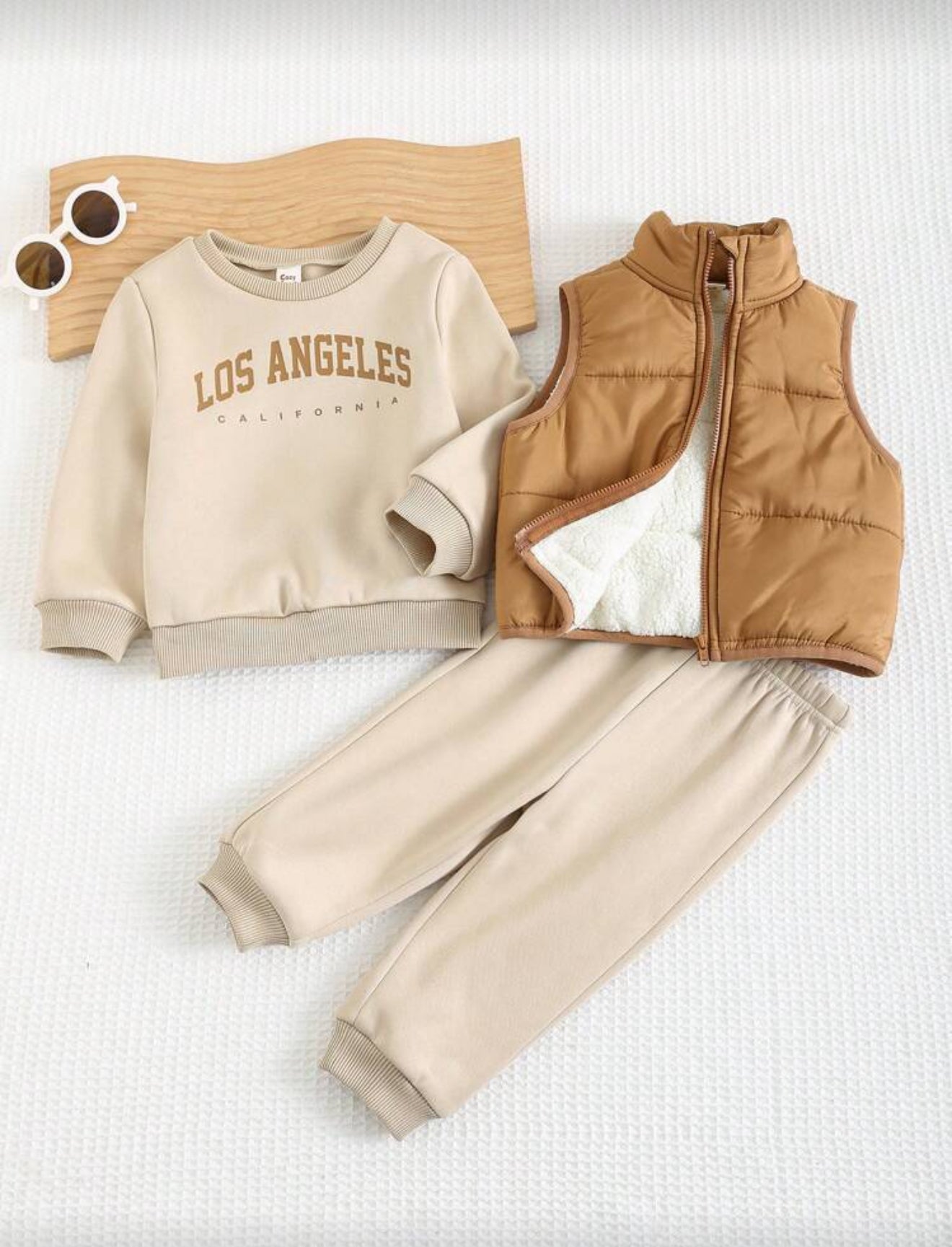 Cozy Pixies Baby Boy Winter Outfit Set Multicolor Tracksuit with Zipper