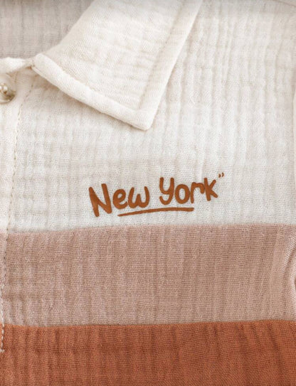 Cozy Pixies 2pcs Baby Boy Color Block Lapel Short Sleeve Top and Shorts Set