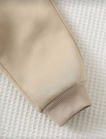 Cozy Pixies Baby Boy Autumn Winter Dinosaur Hooded Jacket and Elastic Waist Pants Set