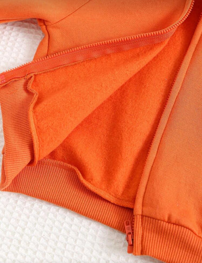 Cozy Pixies 2pcs Baby Boy
Cartoon Fox Ear Hoodie Jacket And Jogger Pants Set Fall Winter