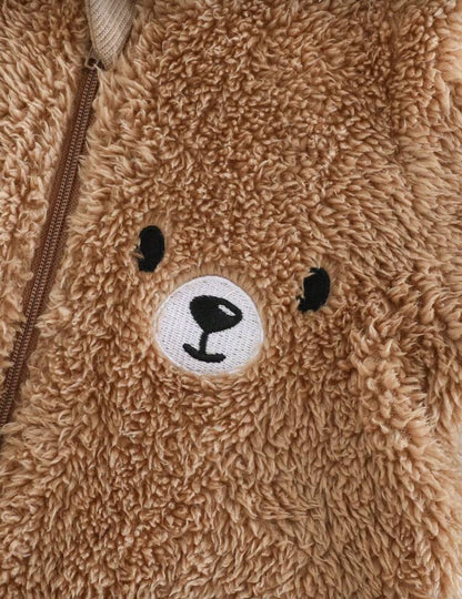 Cozy Pixies Baby Boy Hooded Rabbit Ear Fleece Jumpsuit for Autumn Winter