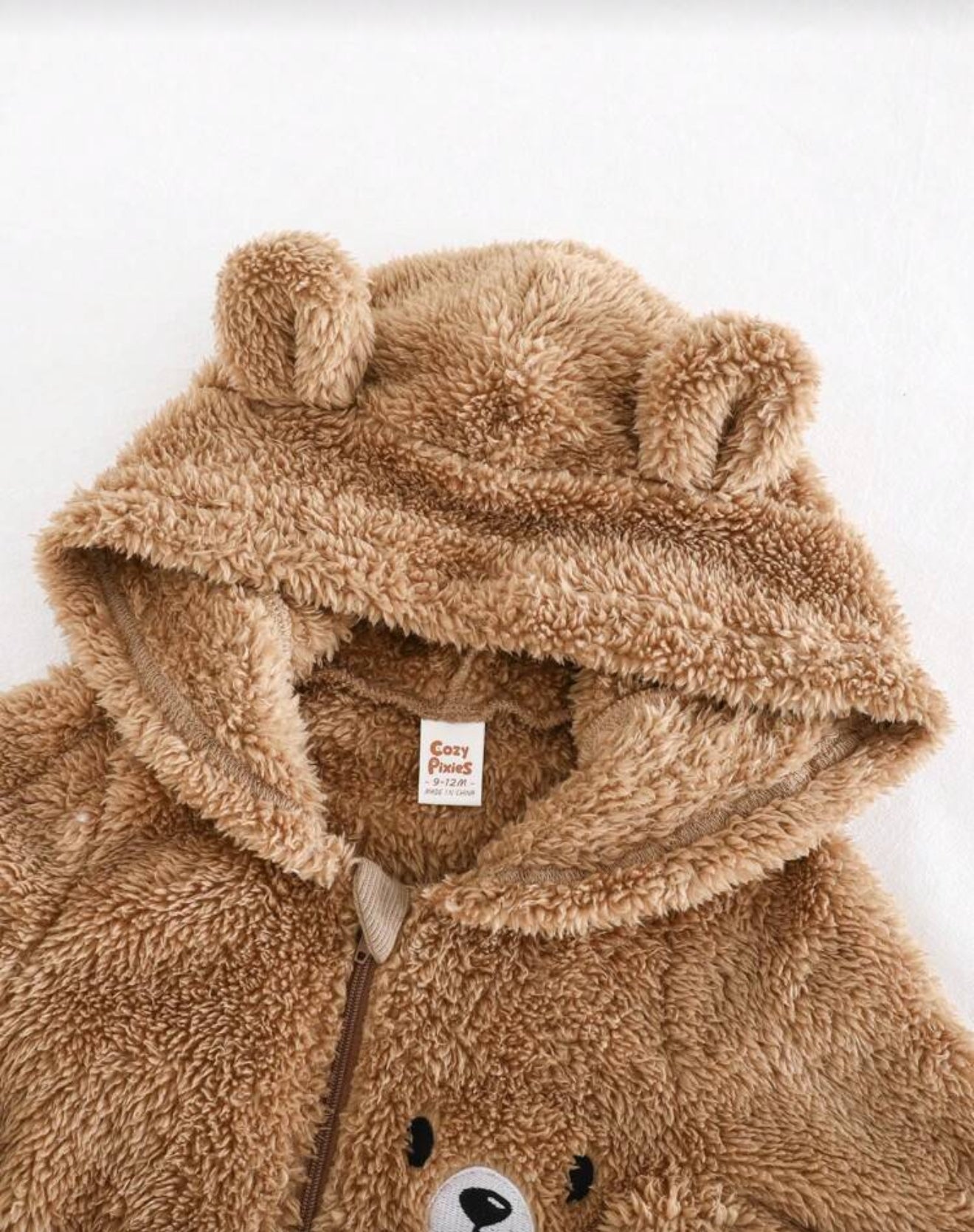 Cozy Pixies Baby Boy Hooded Rabbit Ear Fleece Jumpsuit for Autumn Winter