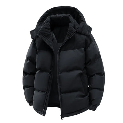 Autumn /Winter Men Outdoor Removable Hooded Windbreak Jacket Coats Men Warm Outwear Casual Fashion Solid Parkas Jacket Male Tops
