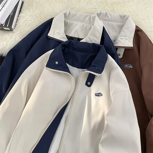 Men’s Japanese Style Workwear Jacket Autumn