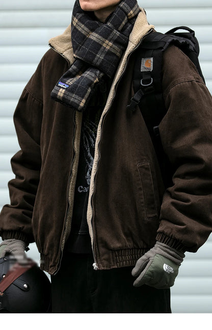 Men’s Vintage Polar Fleece Jacket Winter