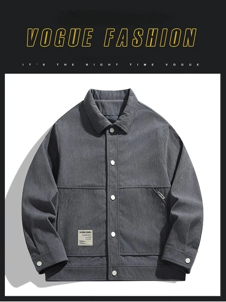 Men’s Corduroy Loose Casual Jacket Spring Autumn