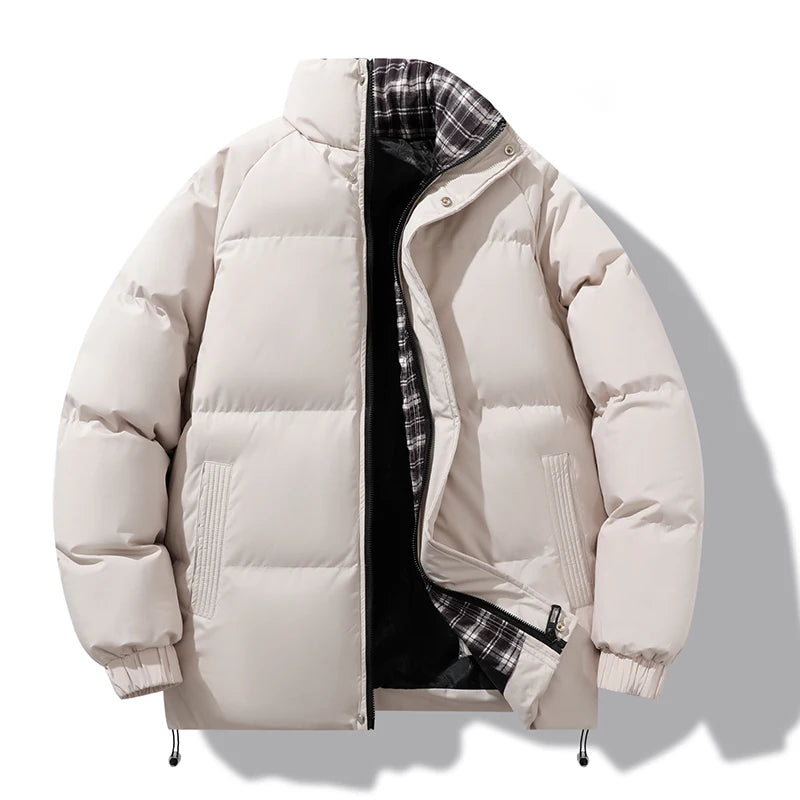 【 M-8XL 】2025 Autumn/Winter New Stand Up Collar Cotton Jacket for Men,Thick,Casual,High Quality,Warm and Comfortable Top for Men