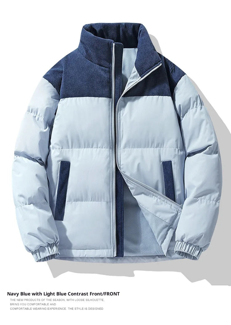 Men's Winter Thickened Warm Cotton Jacket - Casual Youth Fashion Coat