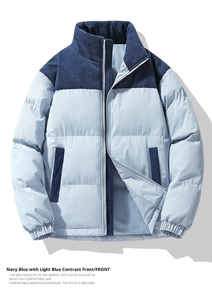 Men's Winter Thickened Warm Cotton Jacket - Casual Youth Fashion Coat