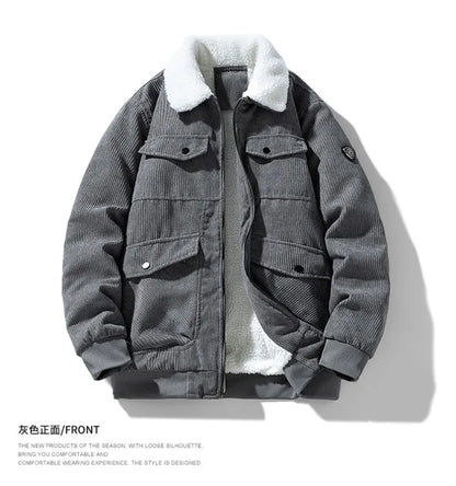 Men’s Corduroy Collar Jacket Winter