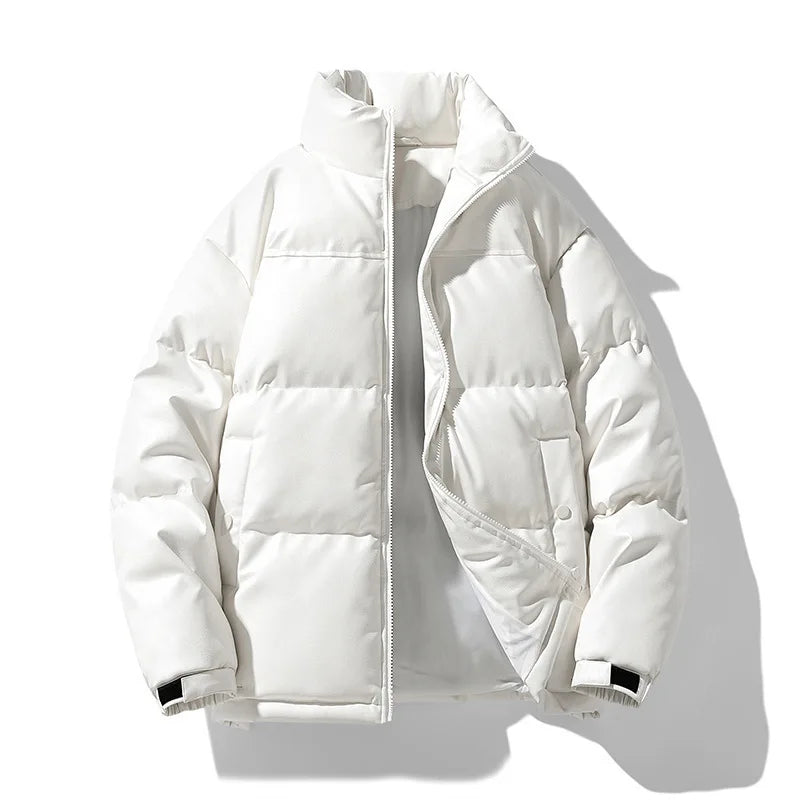 New Style Couple's Autumn-winter Short-sleeved Cotton Coat for Men, Long Collar, Warm Cotton Coat for Men Men's Jacket