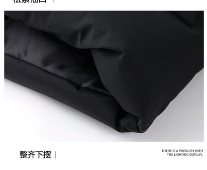 Male Solid Color Stand Collar Cotton Jacket Men Windproof Winter Thick Warm Parka Coat Men's Cotton Coat Thick Mens Warm Clothes