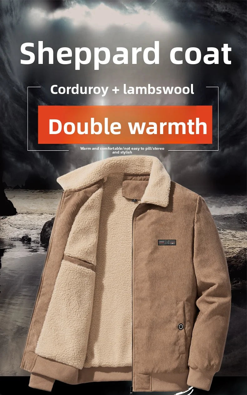 Men’s Corduroy Fleece Lined Jacket Winter