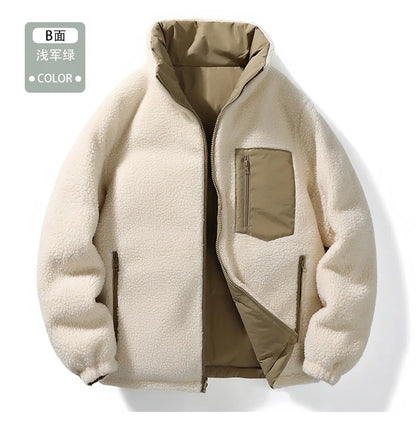 Unisex Lamb Fleece Cotton Jacket Winter