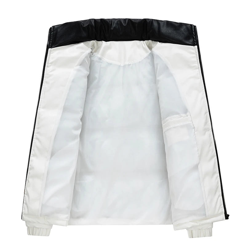 Short Parkas for Men Autumn Winter Down Cotton-Padded Thickened Stand Collar Puffer Jacket New Style Bread Jacket Casual Coat