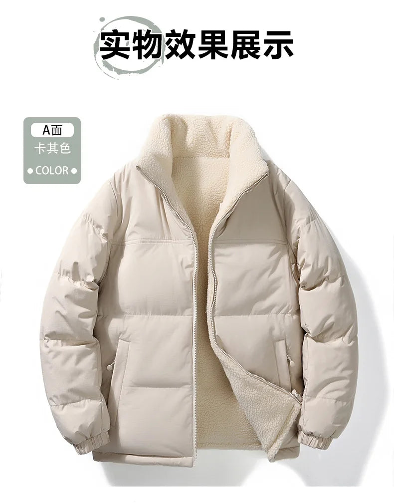 Unisex Lamb Fleece Cotton Jacket Winter