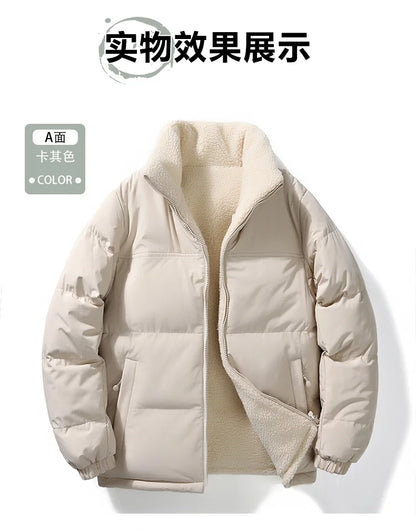 Unisex Lamb Fleece Cotton Jacket Winter