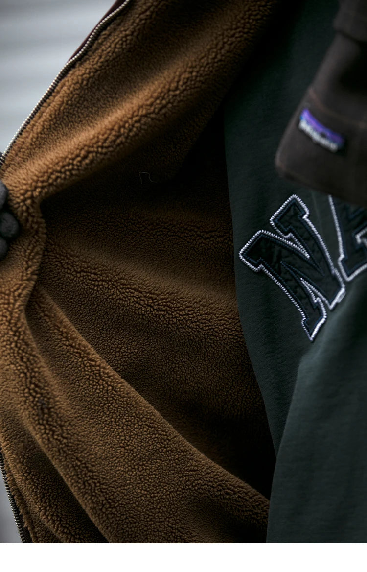 Men’s Vintage Polar Fleece Jacket Winter