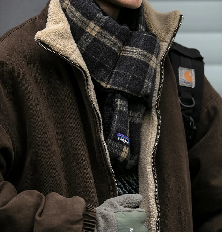 Men’s Vintage Polar Fleece Jacket Winter