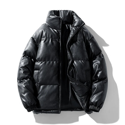 Short Parkas for Men Autumn Winter Down Cotton-Padded Thickened Stand Collar Puffer Jacket New Style Bread Jacket Casual Coat