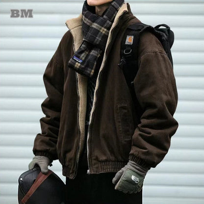 Men’s Vintage Polar Fleece Jacket Winter