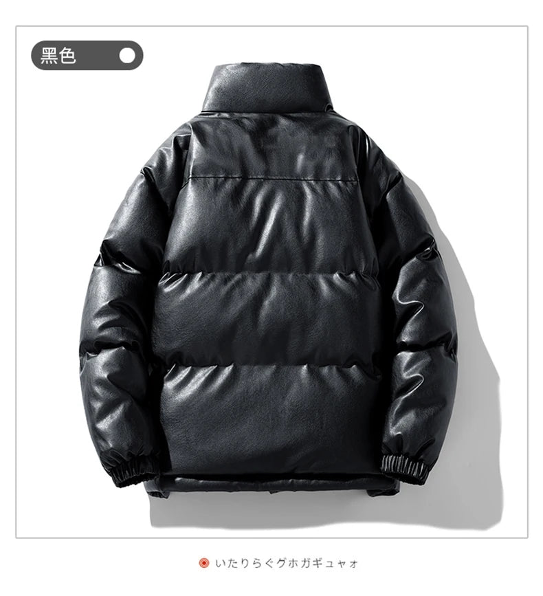 Short Parkas for Men Autumn Winter Down Cotton-Padded Thickened Stand Collar Puffer Jacket New Style Bread Jacket Casual Coat