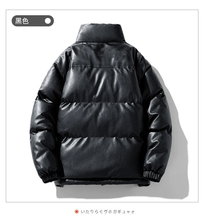 Short Parkas for Men Autumn Winter Down Cotton-Padded Thickened Stand Collar Puffer Jacket New Style Bread Jacket Casual Coat