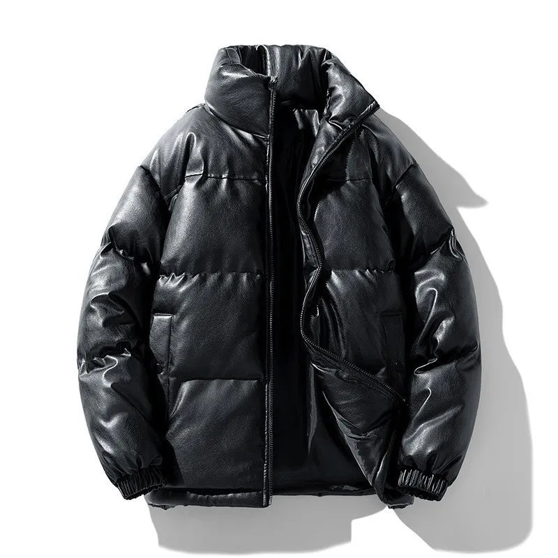 New Style Couple's Autumn-winter Short-sleeved Cotton Coat for Men, Long Collar, Warm Cotton Coat for Men Men's Jacket