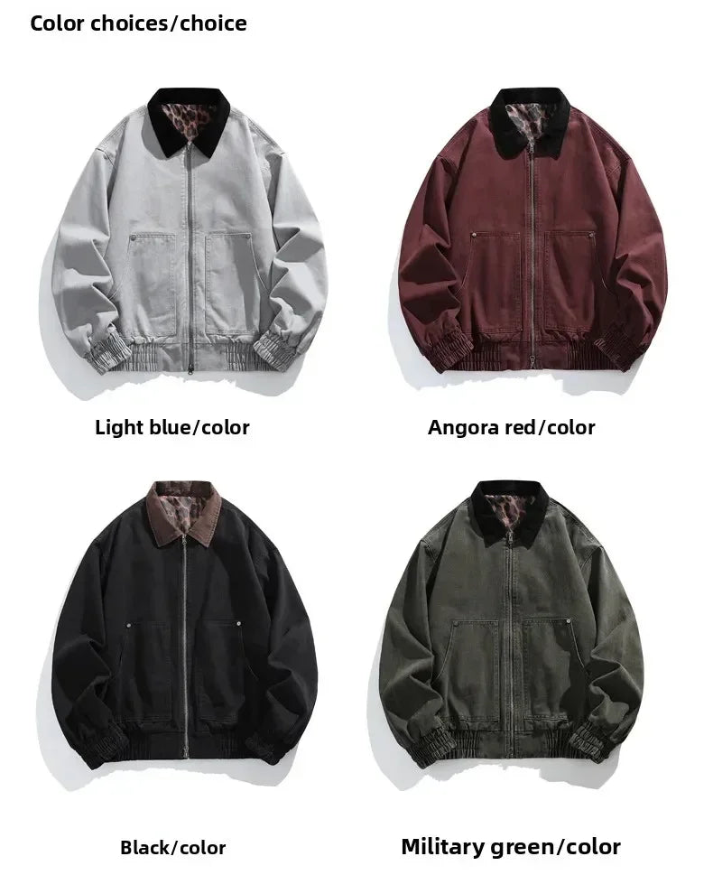 Men’s Vintage Denim Jacket Spring Autumn