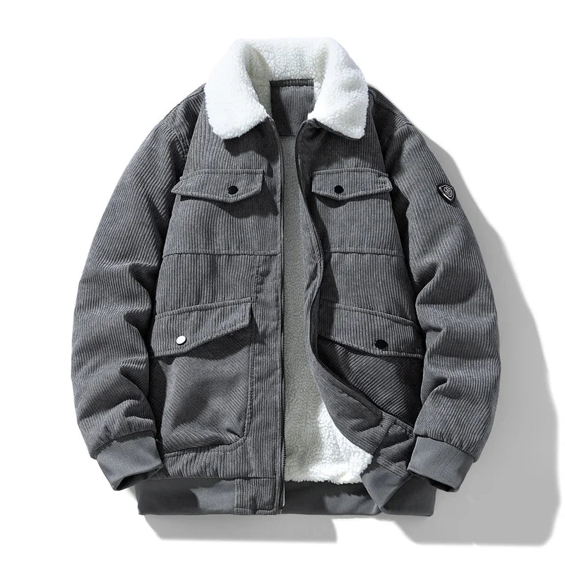 Men’s Corduroy Collar Jacket Winter