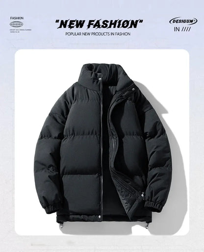 Casual Cotton Parka Jackets Men Winter Warm Fashion Korean Loose Coat Couples Padded Coat Harajuku Windproof Warm Jackets Women