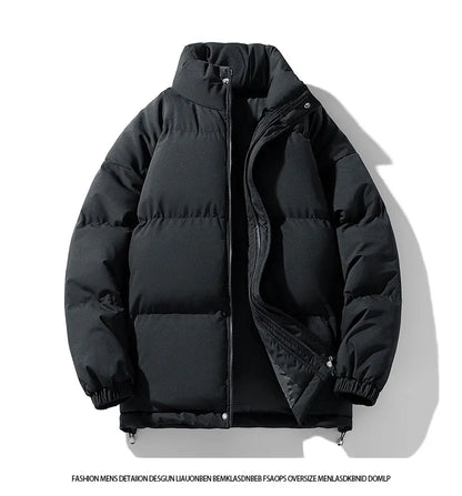 Casual Cotton Parka Jackets Men Winter Warm Fashion Korean Loose Coat Couples Padded Coat Harajuku Windproof Warm Jackets Women