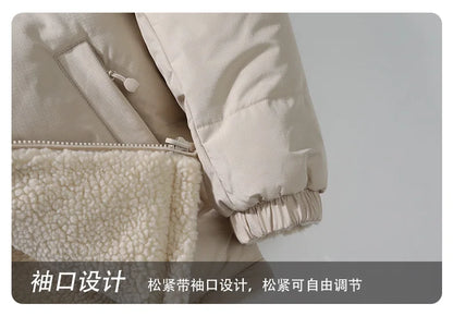 Unisex Lamb Fleece Cotton Jacket Winter