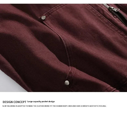 Men’s Vintage Denim Jacket Spring Autumn