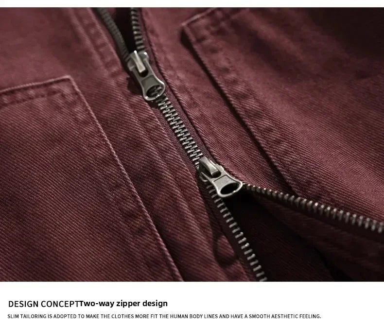 Men’s Vintage Denim Jacket Spring Autumn