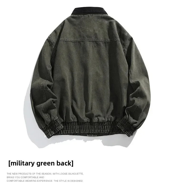 Men’s Vintage Denim Jacket Spring Autumn