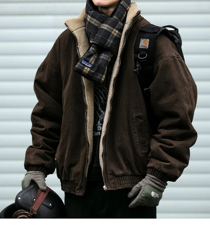 Men’s Vintage Polar Fleece Jacket Winter