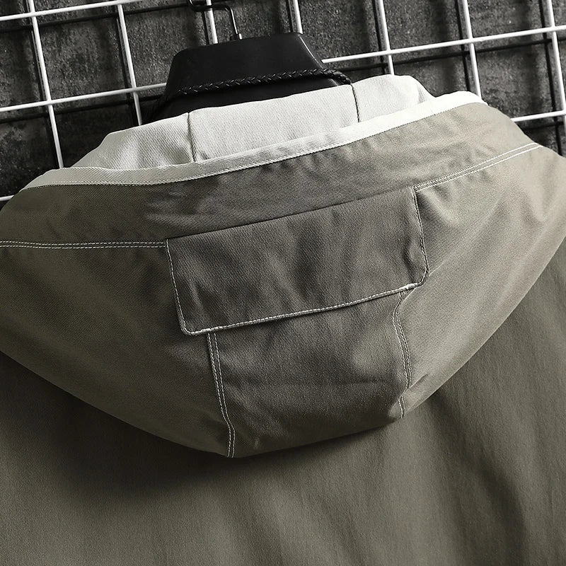 Men’s Hooded Waterproof Jacket Spring Autumn