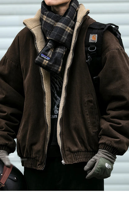 Men’s Vintage Polar Fleece Jacket Winter