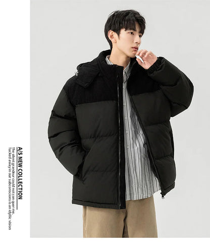 Autumn /Winter Men Outdoor Removable Hooded Windbreak Jacket Coats Men Warm Outwear Casual Fashion Solid Parkas Jacket Male Tops