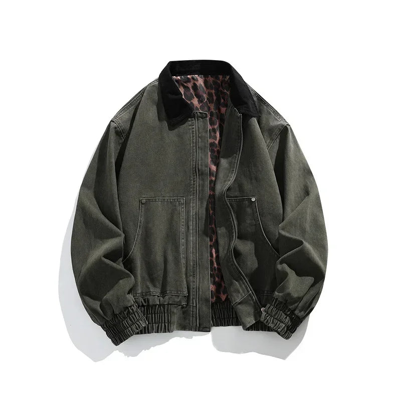 Men’s Vintage Denim Jacket Spring Autumn