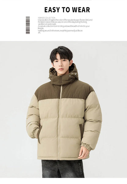 Autumn /Winter Men Outdoor Removable Hooded Windbreak Jacket Coats Men Warm Outwear Casual Fashion Solid Parkas Jacket Male Tops