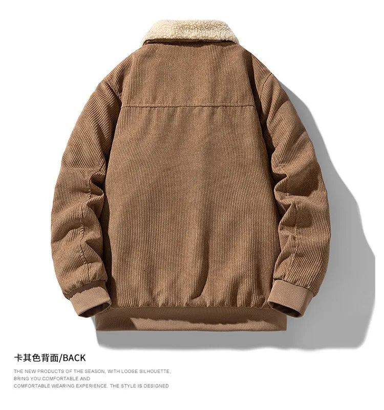Men’s Corduroy Collar Jacket Winter