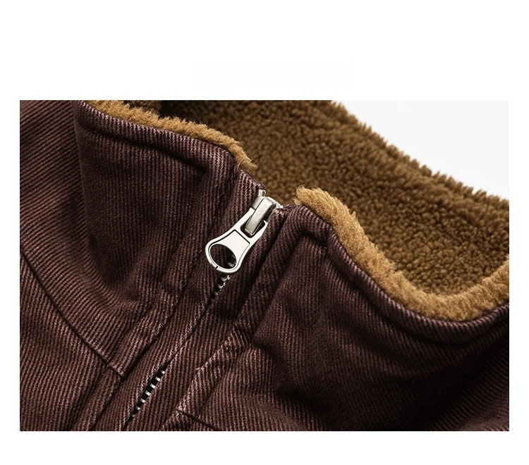 Men’s Vintage Polar Fleece Jacket Winter