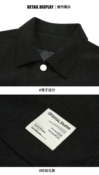 Men’s Corduroy Loose Casual Jacket Spring Autumn