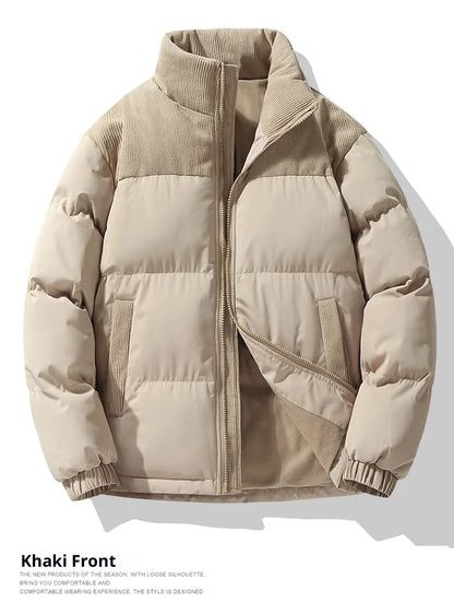 Men's Winter Thickened Warm Cotton Jacket - Casual Youth Fashion Coat