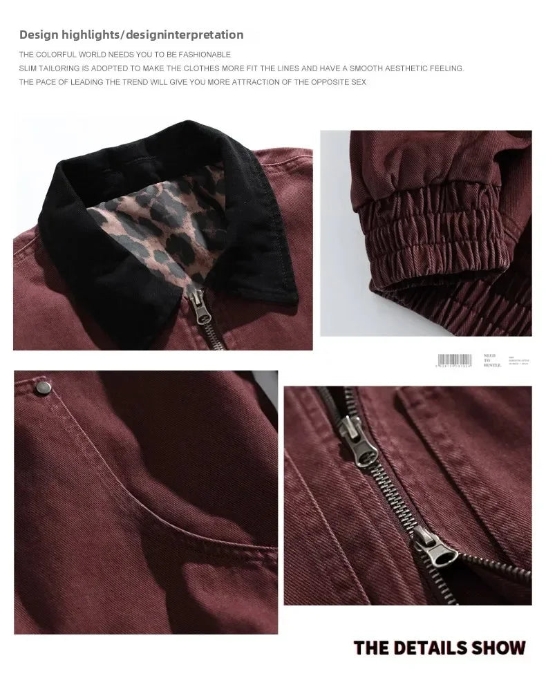 Men’s Vintage Denim Jacket Spring Autumn