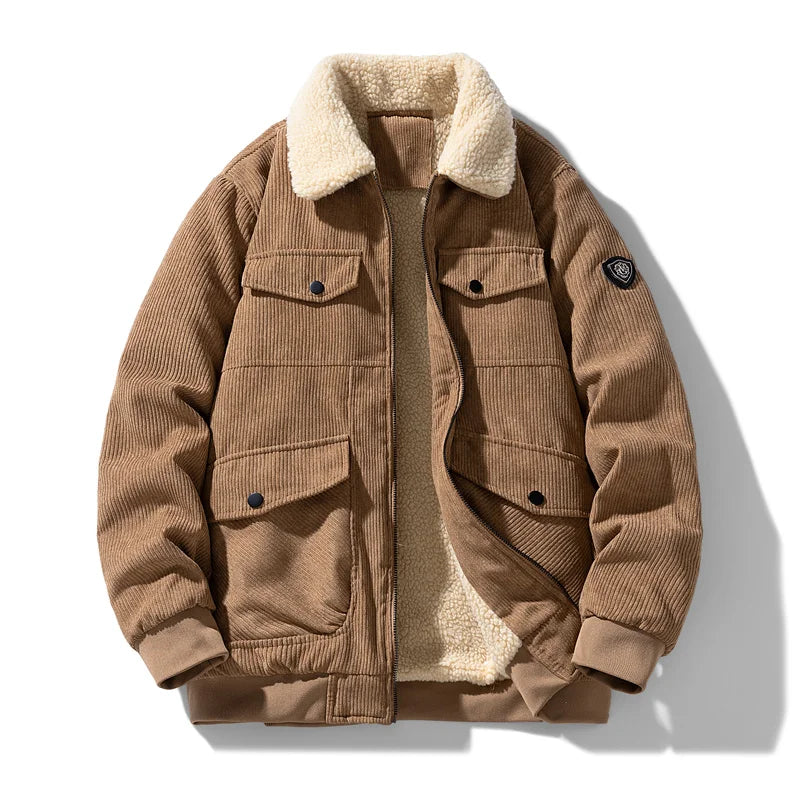 Men’s Corduroy Collar Jacket Winter
